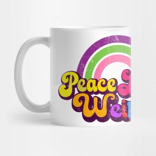 Peace Love Weirdos - Retro Rainbow Mug